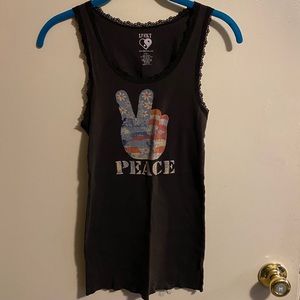Lucky Brand • Peace graphic tank
